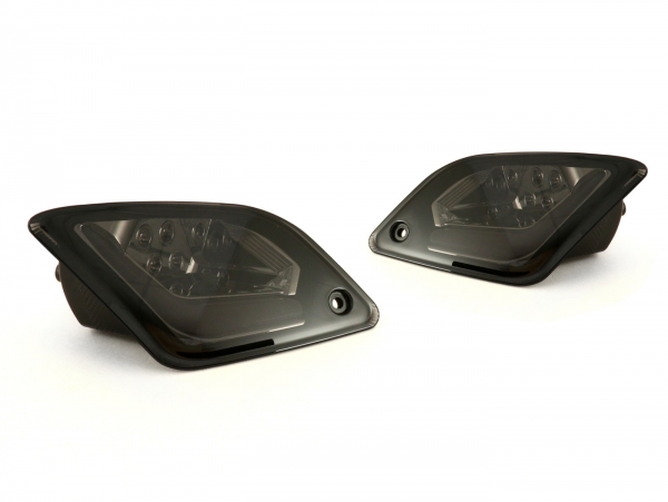 LED-Blinker-Set vorne+hinten - GASOLINA - Vespa GT/GTS/GTV/HPE 125-300 ccm (Bj. 2003-2022) - smoked